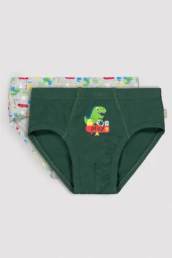 Pack de 2 slips infantiles estampado dinosaurios