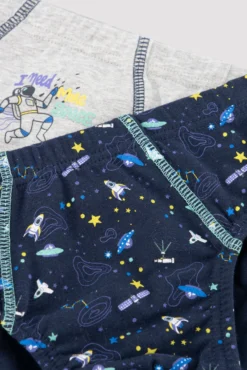 Pack de 2 slips infantiles estampado astronautas