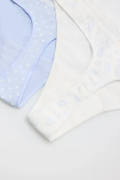 Pack de 2 tangas estampados pastel tonos azules