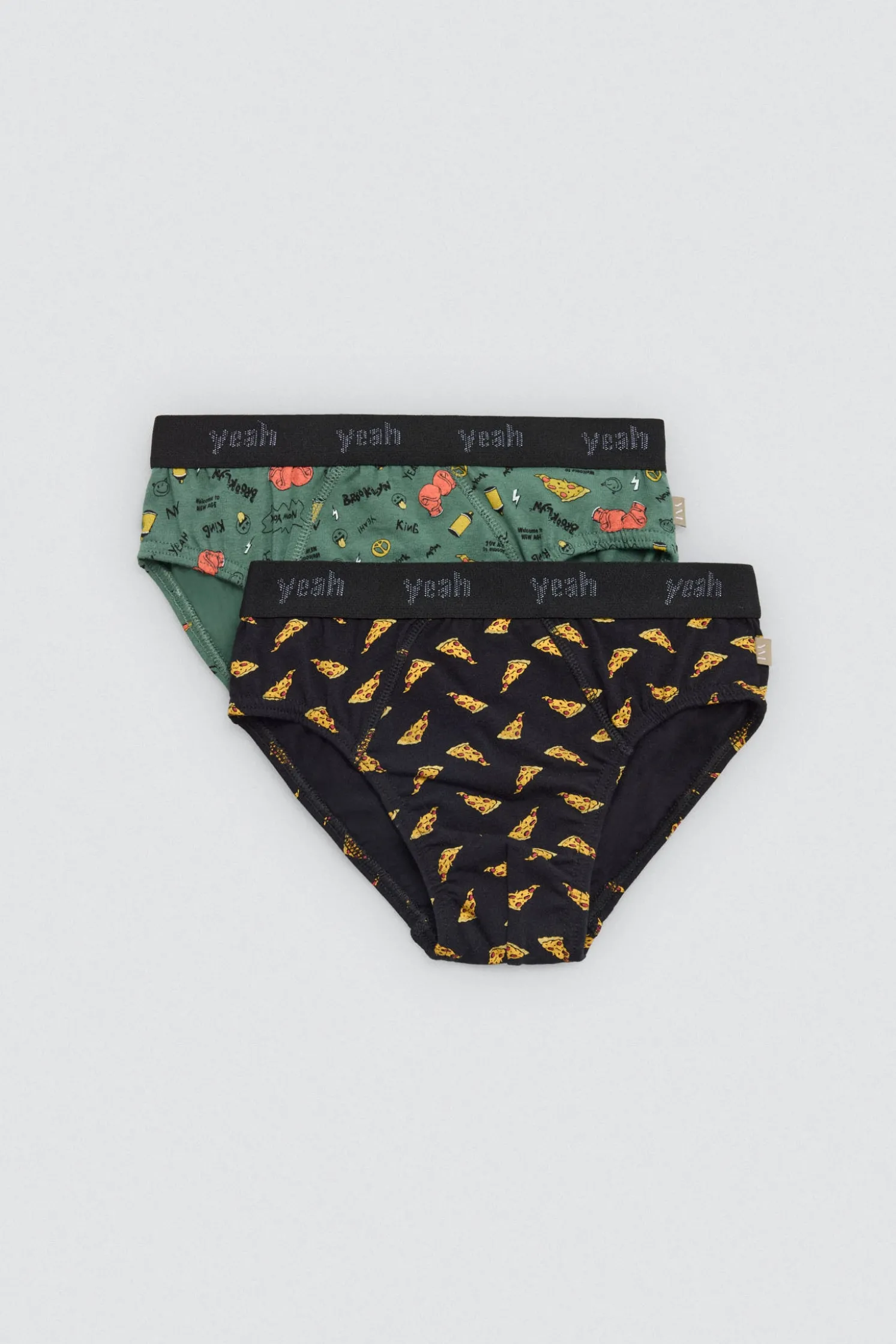 Pack 2 slips juveniles algodón estampados Yeah