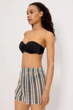 Pantalón corto calado rayas