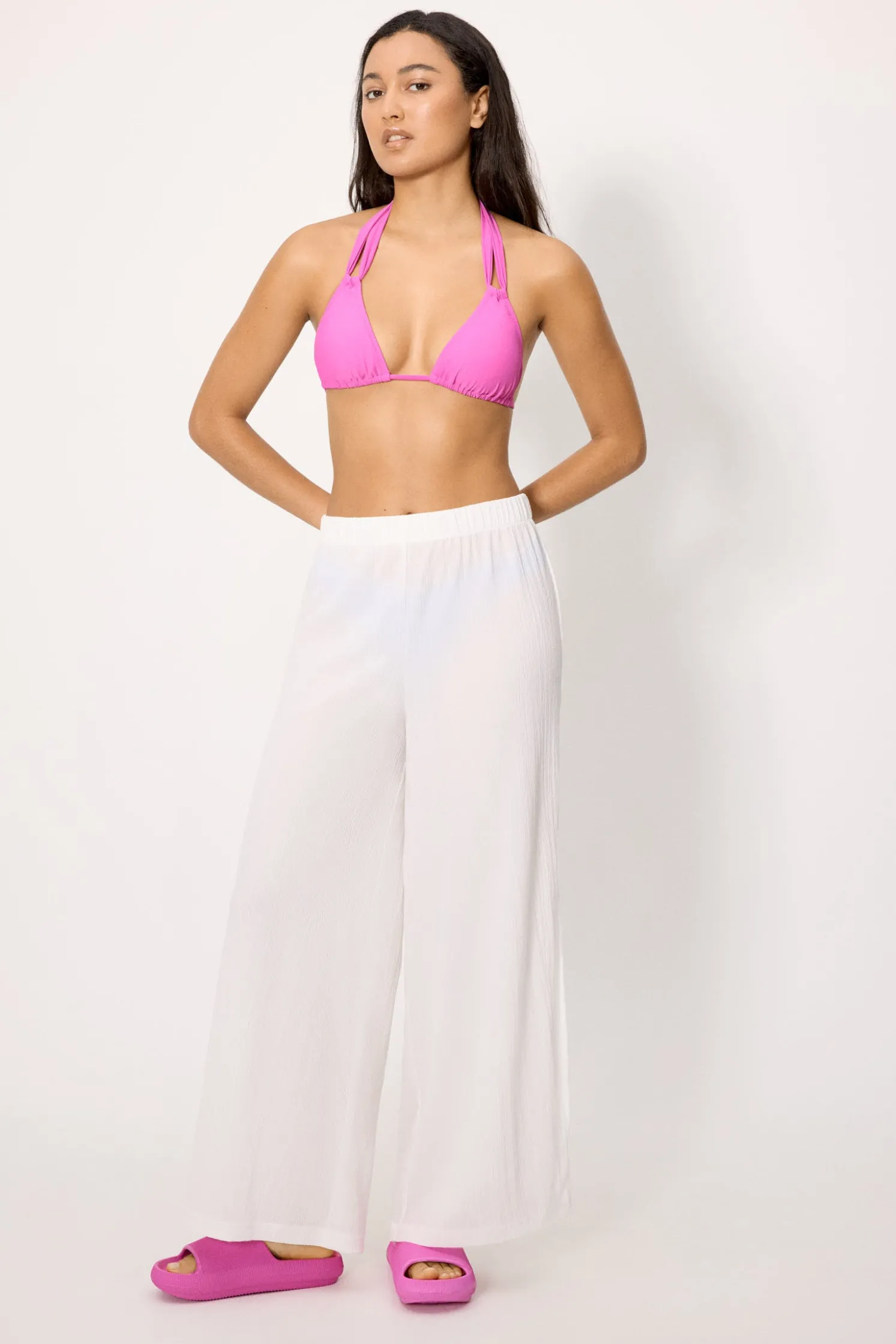 Pantalón largo ligero blanco