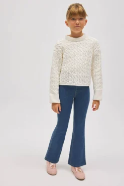 Pantalones niña vaqueros flare