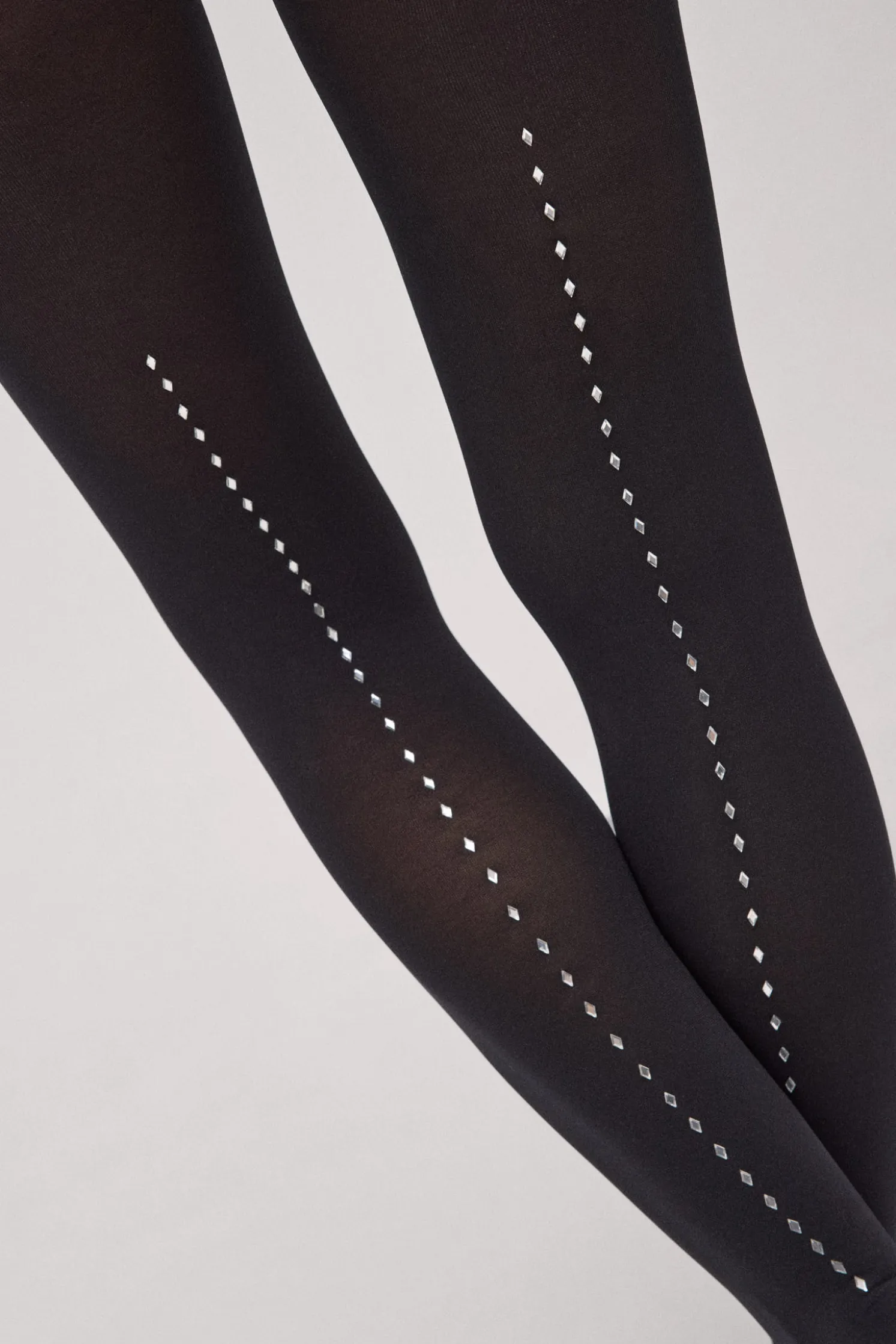 Panty con banda de brillos 70 denier