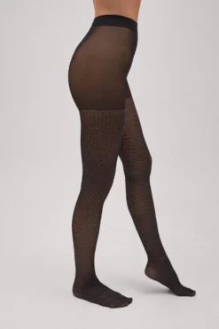 Panty estampado efecto espiga 20 denier