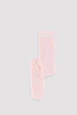 Panty infantil calado rosa