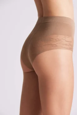 Panty reductor 10 denier marrón