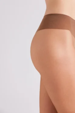 Panty talle bajo 10 denier café