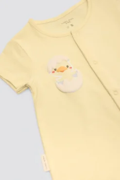 Pelele bebé manga corta estampado patos