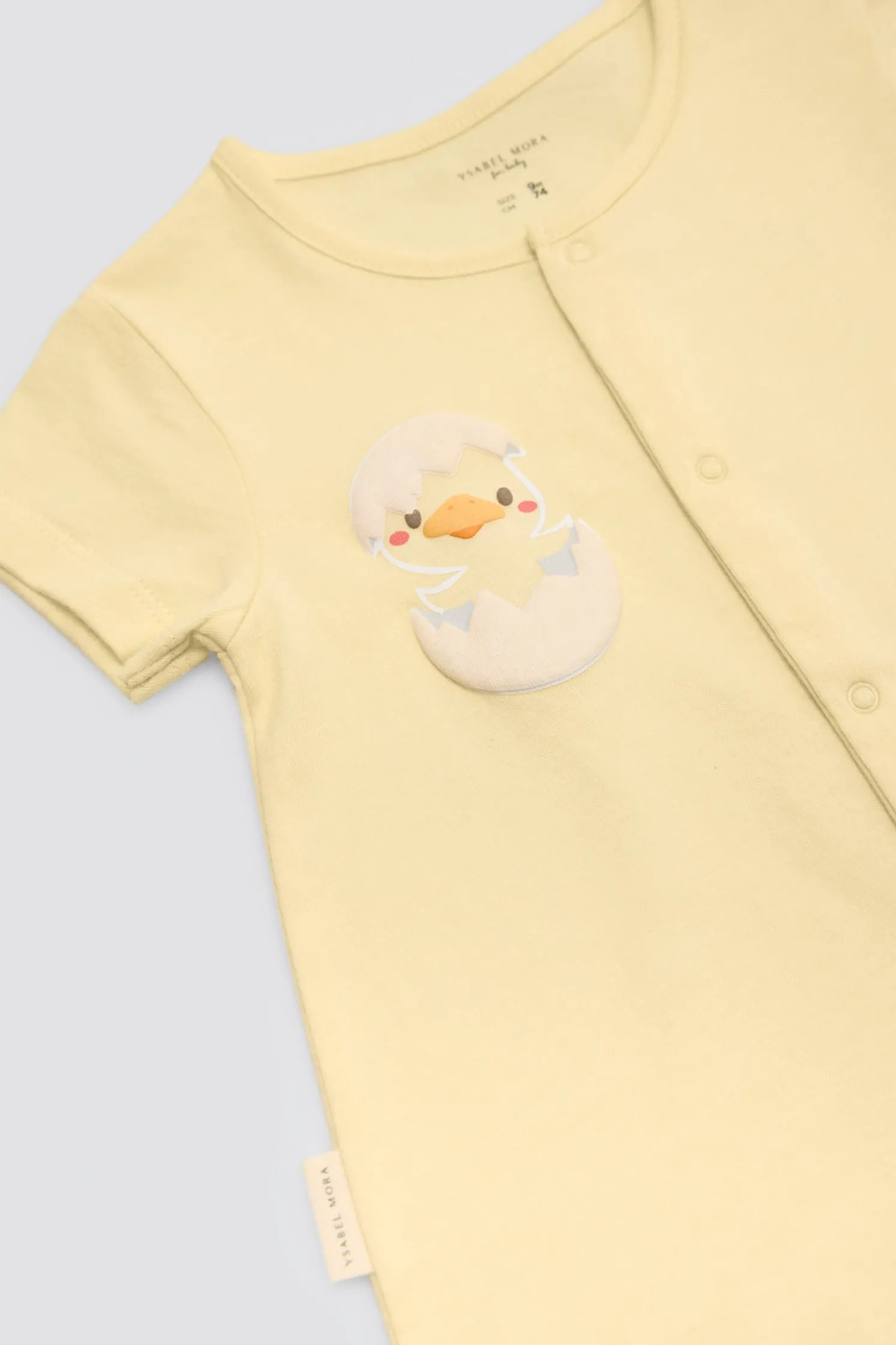 Pelele bebé manga corta estampado patos