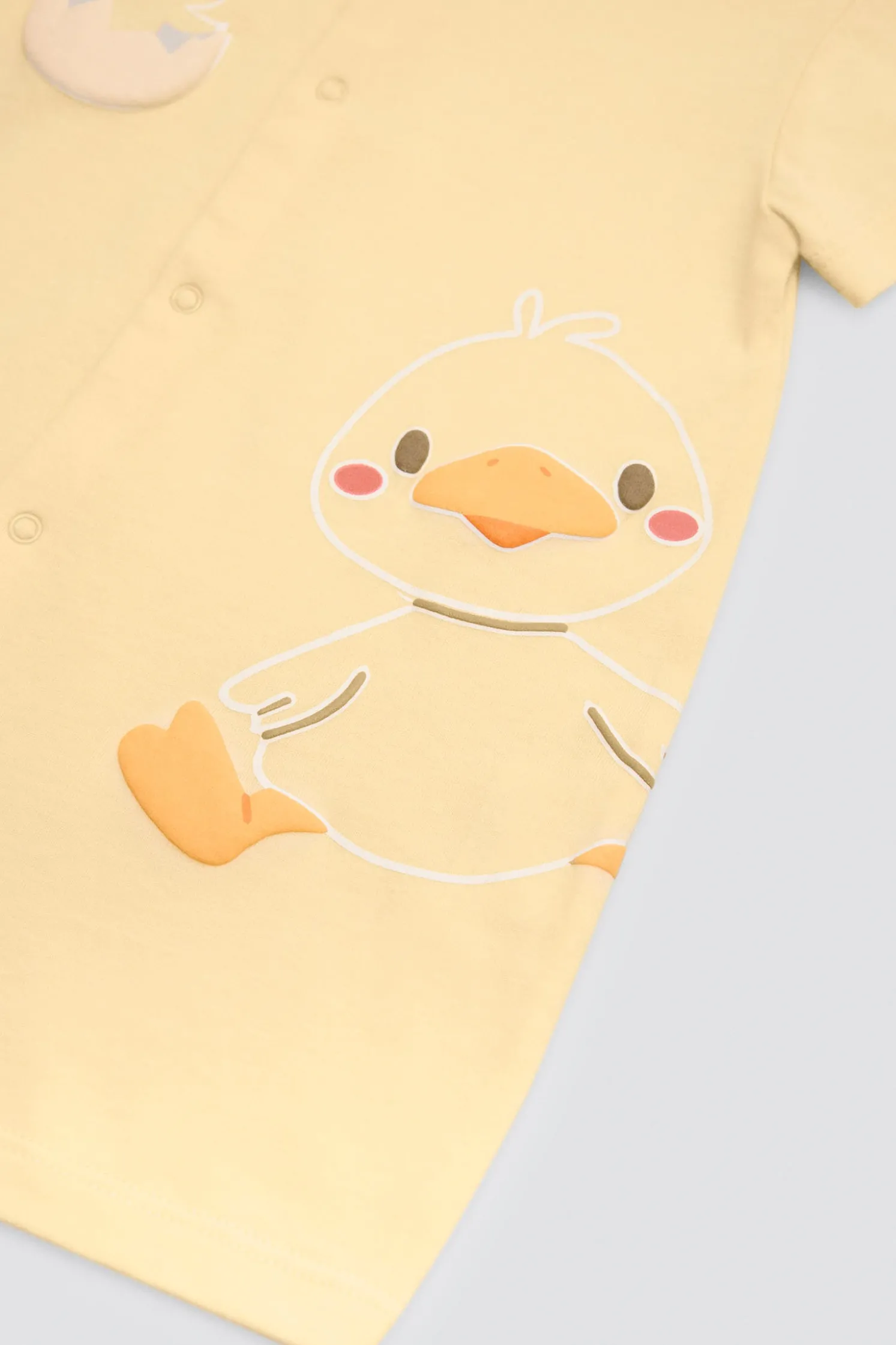 Pelele bebé manga corta estampado patos