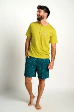 Pijama hombre corto algodón Living | MUYDEMI