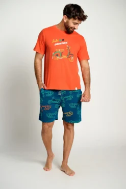 Pijama hombre corto algodón motos | MUYDEMI