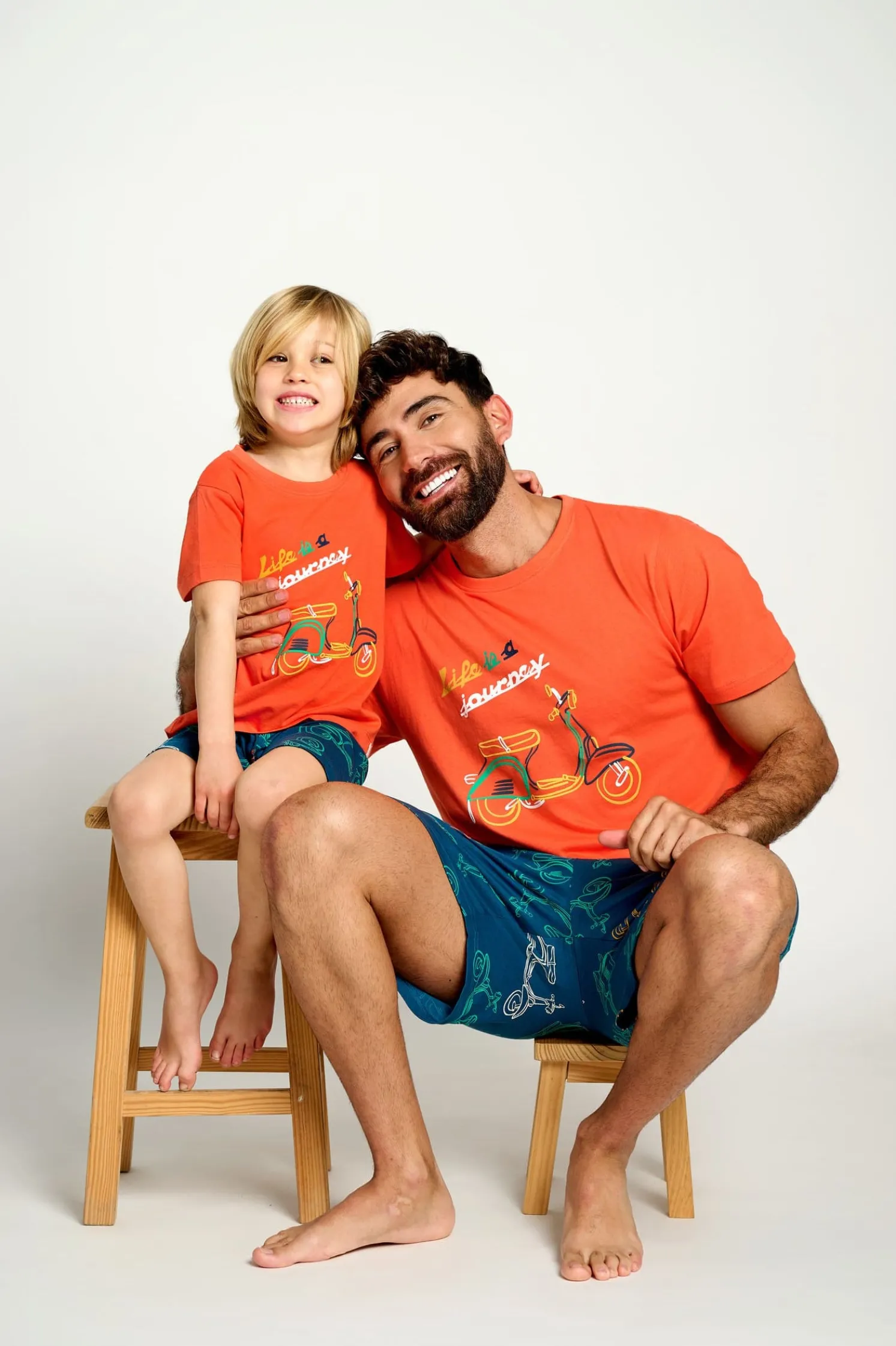 Pijama hombre corto algodón motos | MUYDEMI