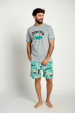 Pijama hombre corto algodón Surfer | MUYDEMI