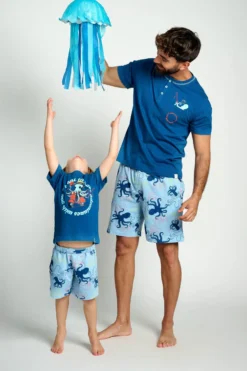 Pijama infantil corto estampado pulpos | MUYDEMI
