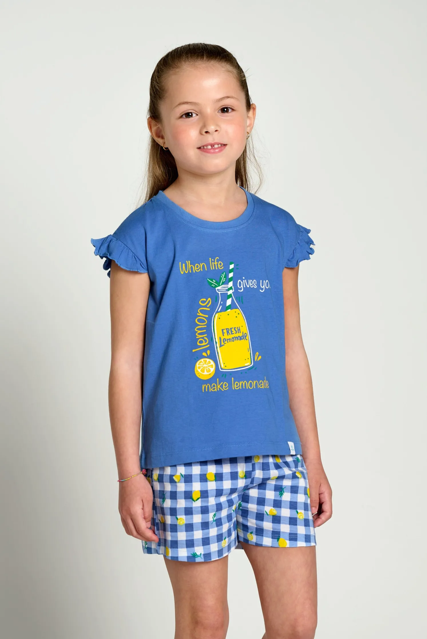 Pijama infantil manga corta algodón Lemonade | MUYDEMI