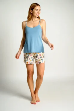 Pijama mujer corto tirantes algodón Seashell | MUYDEMI