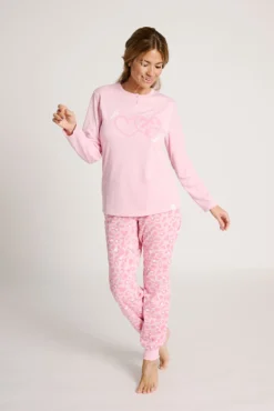 Pijama mujer largo estampado corazones | MUYDEMI