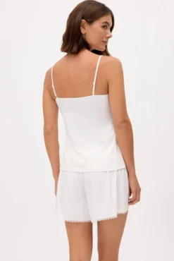 Pijama tirantes encaje blanco