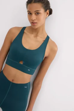 Sujetador deportivo Compressive detalle abertura verde botella