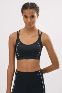 Sujetador deportivo Compressive espalda cruzada negro