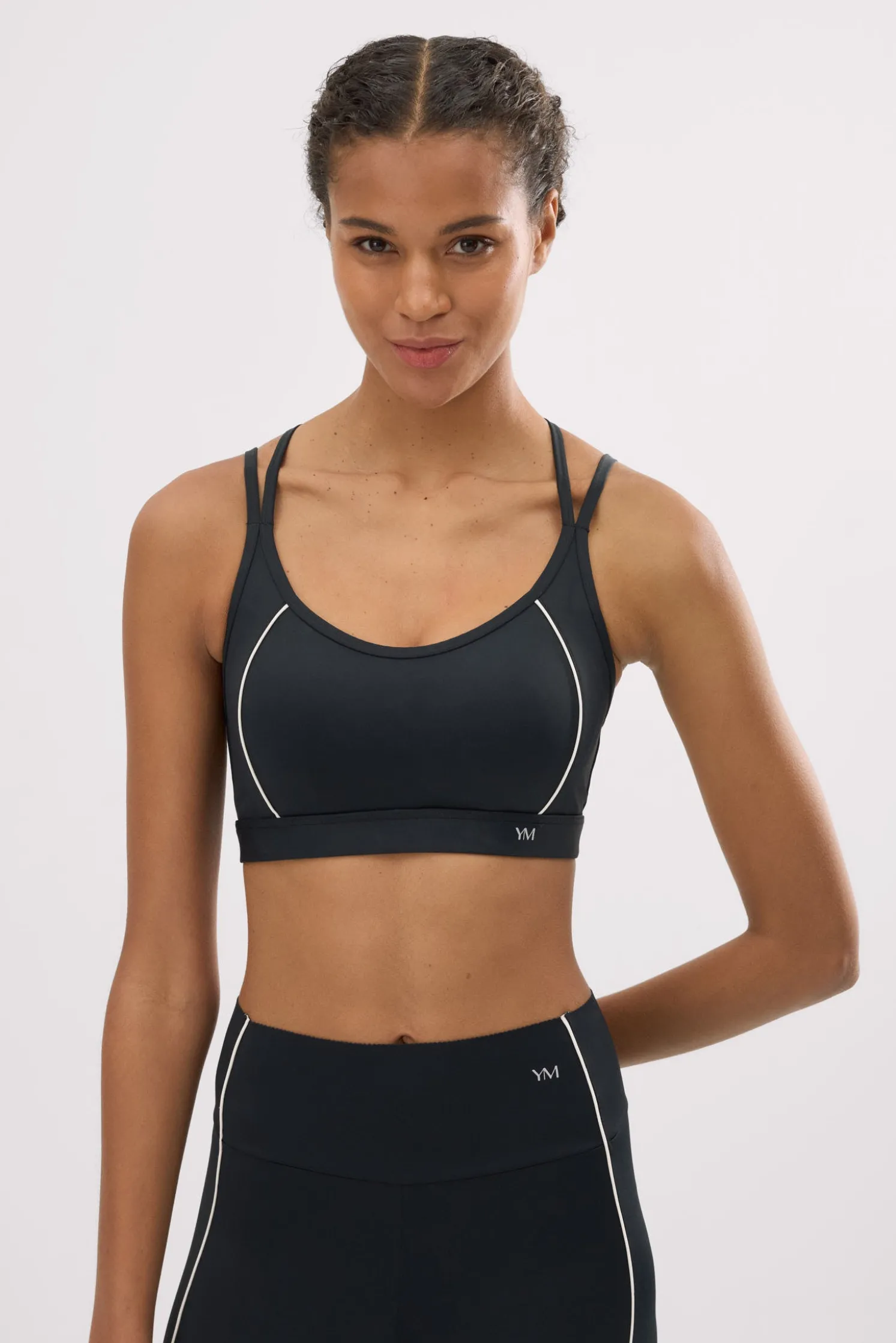 Sujetador deportivo Compressive espalda cruzada negro