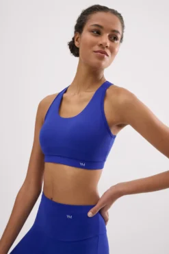 Sujetador deportivo tacto algodonero azul
