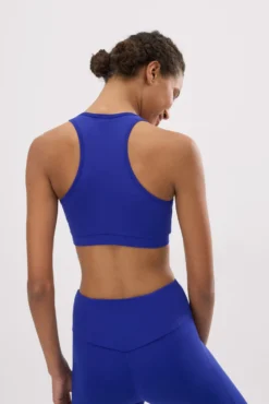 Sujetador deportivo tacto algodonero azul