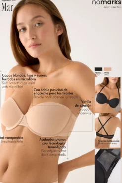 Sujetador nomarks Mar sin tirantes nude | Paula Echevarría