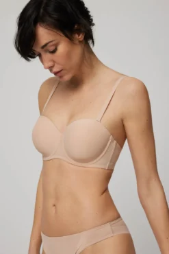 Sujetador sin tirantes multiposición nude