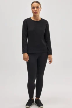 SUPER TÉRMICO Camiseta deportiva afelpada con lana negro