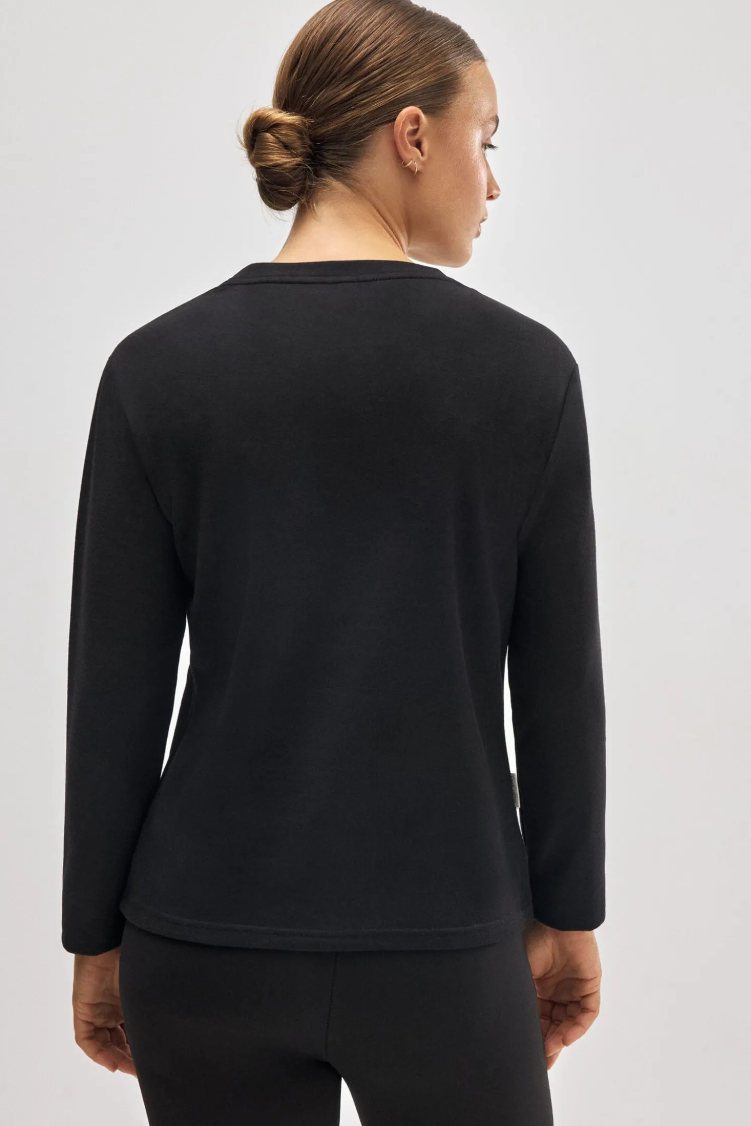 SUPER TÉRMICO Camiseta deportiva afelpada con lana negro