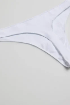 Tanga básico algodón blanco