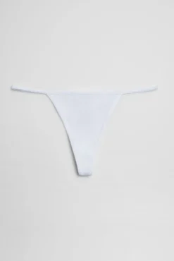 Tanga hilo algodón blanco