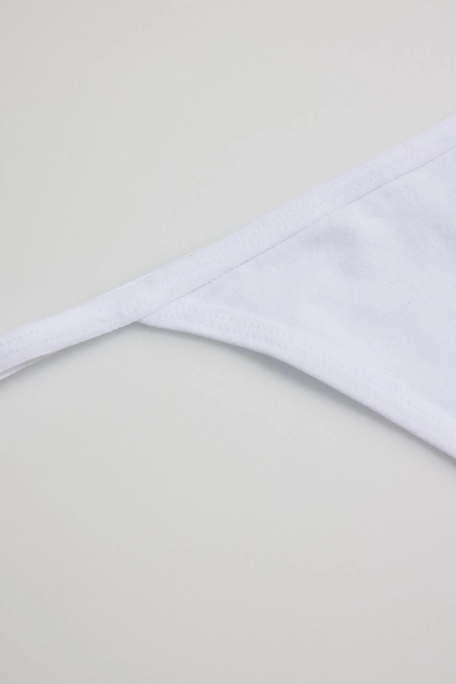 Tanga hilo algodón blanco