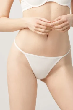 Tanga hilo algodón blanco