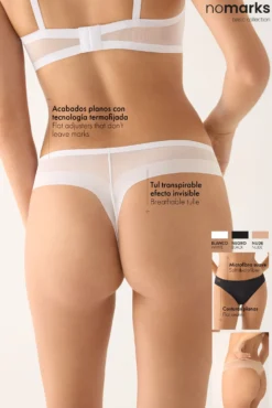 Tanga nomarks blanco | Paula Echevarría
