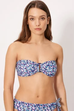 Top bikini bandeau liberty azul copa B