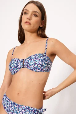 Top bikini bandeau liberty azul copa B