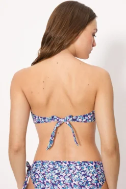Top bikini bandeau liberty azul copa B
