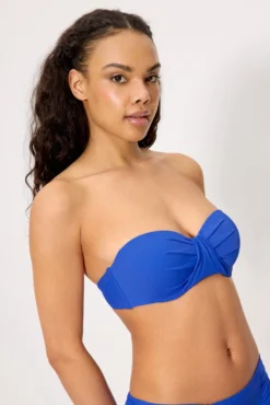 Top bikini bandeau marino copa C