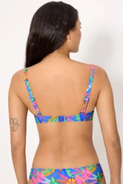 Top bikini con aro estampado tropical copa B
