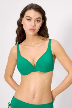 Top bikini con aro verde copa C
