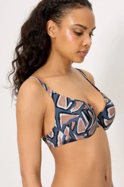 Top bikini estampado copa C