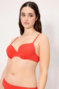 Top bikini micropiqué coral copa C