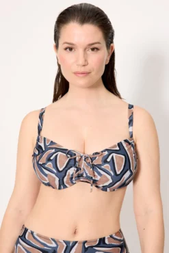 Top bikini reductor estampado copas D y E