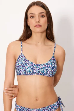 Top bikini triángulo liberty azul copa B