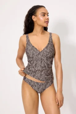 Top tankini reductor estampado con brillo copa C