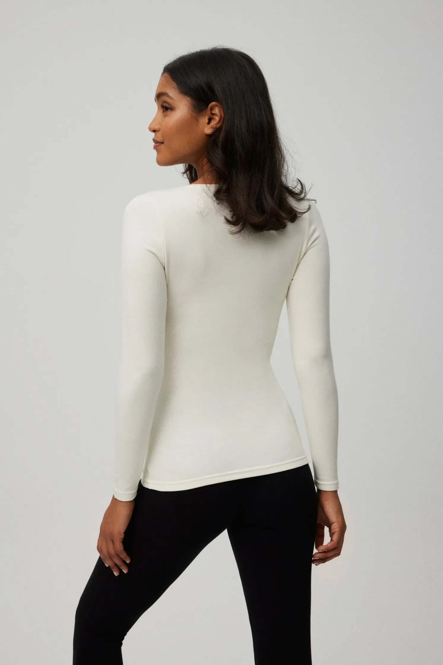 TÉRMICO Camiseta control de temperatura manga larga blanco